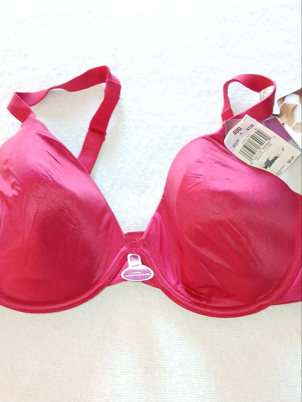 NWT Sz.40D Womens Playtex Secrets Side Smoothing Plunge Bra